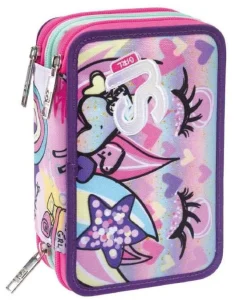 Sj Gang Astuccio scuola 3 zip SJ Animal Fantasy Unicorno< Astucci