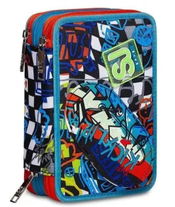 Sj Gang Astuccio scuola 3 zip SJ Trickflip Boy< Astucci