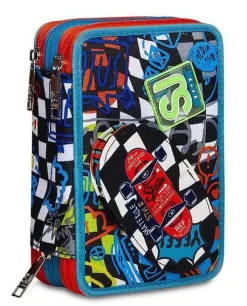 Sj Gang Astuccio scuola 3 zip SJ Trickflip Boy< Astucci