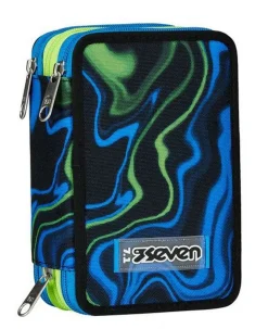 Seven Astuccio scuola 3 zip Multi-Shade Boy< Astucci