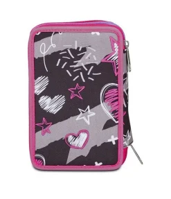 Seven Astuccio scuola 3 zip Draft Heart< Astucci