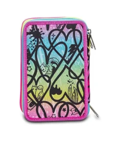 Seven Astuccio scuola 3 zip Colour Expression< Astucci