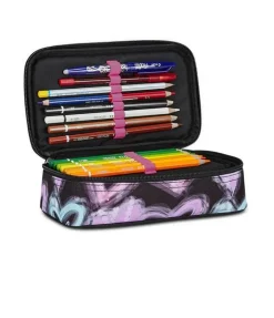 Seven Astuccio scuola Quick Case Freethink Girl Jet Black< Astucci