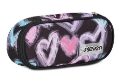Seven Astuccio scuola Round Plus Freethink Girl Jet Black< Astucci