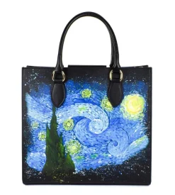 Pronto Moda Borsa a mano e tracolla Artist 01 "La Notte Stellata"<Donna Borse A Mano