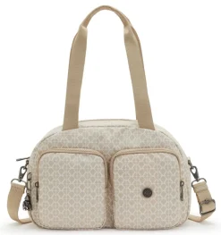 Kipling Borsa a mano e tracolla Cool Defea Signature Beige<Donna Borse A Mano