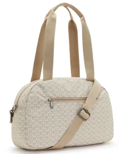 Kipling Borsa a mano e tracolla Cool Defea Signature Beige<Donna Borse A Mano