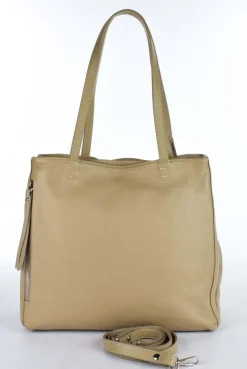 Pronto Moda Borsa a spalla in pelle 20051 Ecru<Donna Borse A Tracolla