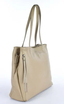 Pronto Moda Borsa a spalla in pelle 20051 Ecru<Donna Borse A Tracolla