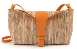 Emporio Cattani Borsa donna Eva Righe Arancio<Donna Borse A Tracolla