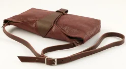 Emporio Cattani Borsa donna Eva Righe Bordeaux<Donna Borse A Tracolla
