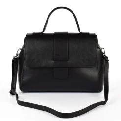 Pronto Moda Borsa in pelle a mano e tracolla 20069 Nera<Donna Borse A Mano