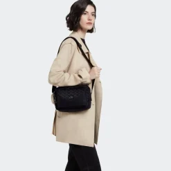 Kipling Borsa tracolla Abanu M Signature Blk Q<Donna Borse A Tracolla