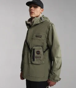 Napapijri Borsa uomo Voyage Crossover Green Lichen<Uomo Borse Uomo Tessuto