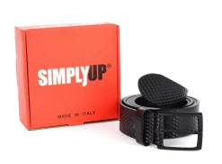 SIMPLYUP Cintura in pelle 1064 Nera Carbonio< Cinture