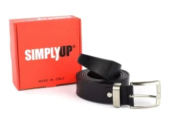 SIMPLYUP Cintura in pelle 9002 Nera< Cinture