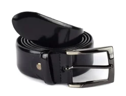 SIMPLYUP Cintura uomo in pelle lucida 1018 Nera< Cinture