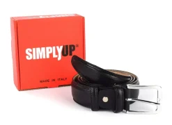SIMPLYUP Cintura uomo in pelle 8005 Nera< Cinture