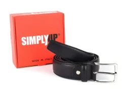 SIMPLYUP Cintura uomo in pelle 9005 Nera< Cinture