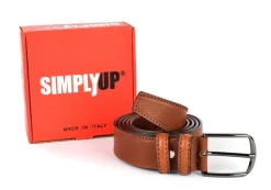 SIMPLYUP Cintura uomo in pelle tubolare 8043< Cinture