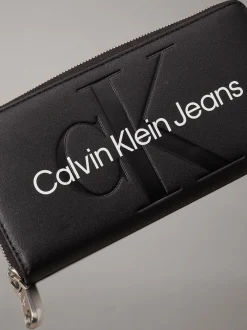 Calvin Klein Portafoglio donna con zip Nero<Donna Portafogli Donna