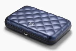 Ogon Design Portafoglio in alluminio Smart Case V2 Quilted Navy Blue< Portafogli Alluminio