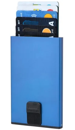 Samsonite Portafoglio in alluminio Alu Fit True Blue<Uomo Portafogli Alluminio|Portafogli Uomo