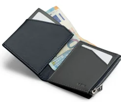 Roik Portafoglio Zip Coin Blue Stone<Uomo Portafogli Uomo