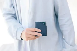 Roik Portafoglio Zip Coin Blue Stone<Uomo Portafogli Uomo