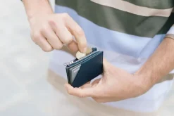 Roik Portafoglio Zip Coin Blue Stone<Uomo Portafogli Uomo