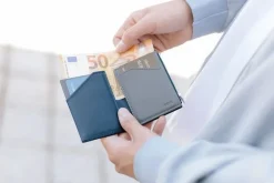 Roik Portafoglio Zip Coin Blue Stone<Uomo Portafogli Uomo