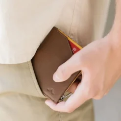 Roik Portafoglio Zip Coin Brown Mustard<Uomo Portafogli Uomo