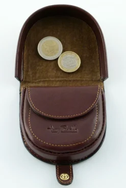 Tony Perotti Portamonete tacco in cuoio art 1196 marrone< Portachiavi E Portamonete