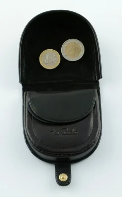 Tony Perotti Portamonete tacco in cuoio art 1196 nero< Portachiavi E Portamonete