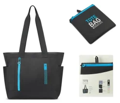 Roncato Shopper bag pieghevole Compact 2013 Nero Blu< Borse Cabina