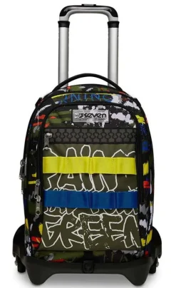 Seven Trolley scuola Jack 3 ruote Fluo Belts< Zaini Trolley