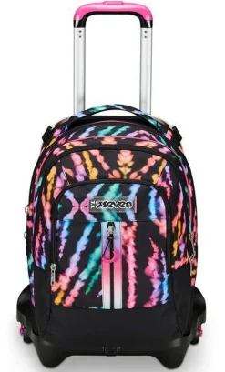Seven Trolley scuola Jack 3 ruote Detach Multi-Shade Girl< Zaini Trolley