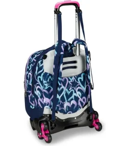 Seven Trolley scuola Jack 3 ruote Detach Crystal Purple< Zaini Trolley