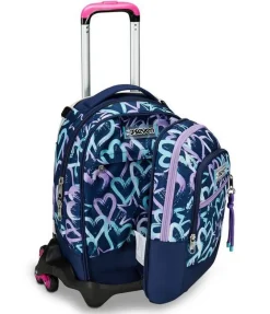 Seven Trolley scuola Jack 3 ruote Detach Crystal Purple< Zaini Trolley