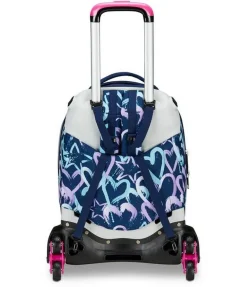 Seven Trolley scuola Jack 3 ruote Detach Crystal Purple< Zaini Trolley