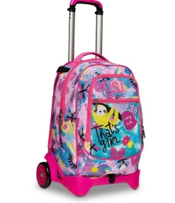 Sj Gang Trolley scuola SJ Jack 2 ruote Clack It Girl< Zaini Trolley